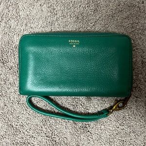 Turquoise Fossil Clutch